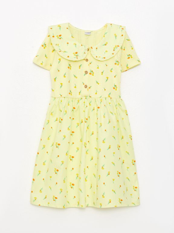 Baby Collar Short Sleeve Girls Dress