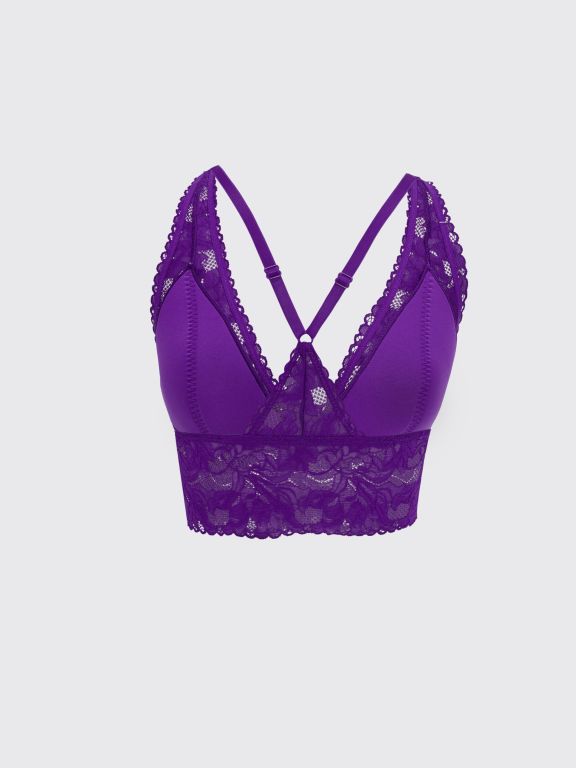Non-wired Filling Lace Bralette