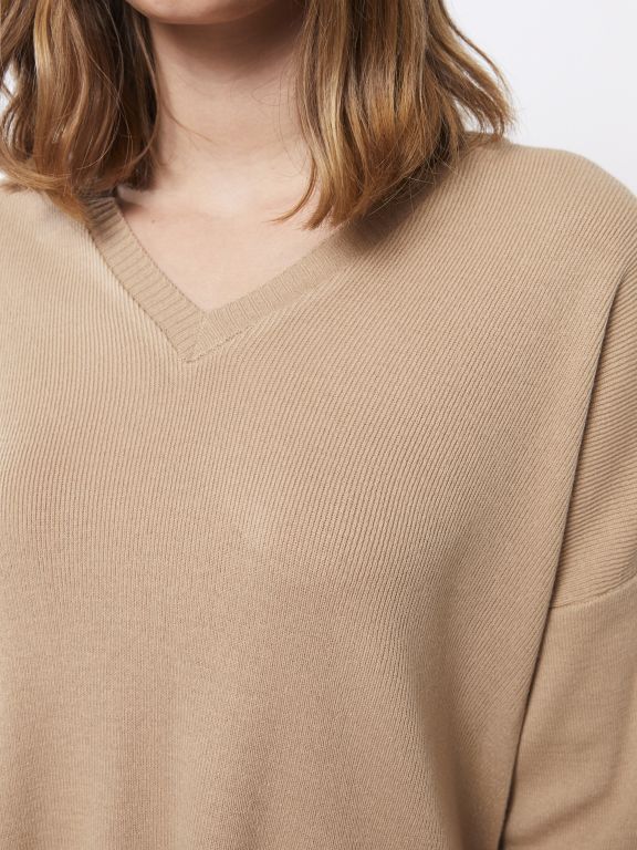 V Neck Regular Long Sleeve Women's Tricot Sweater