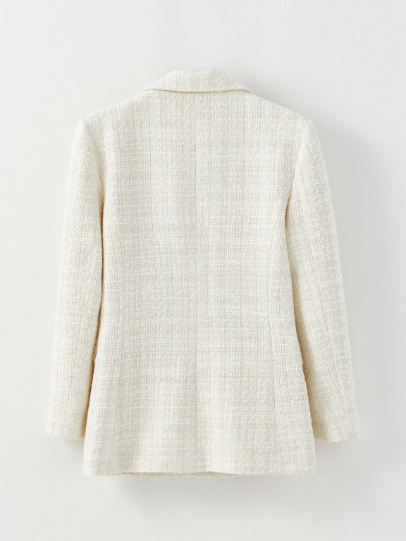 Self Patterned Long Sleeve Women's Blazer Jacket