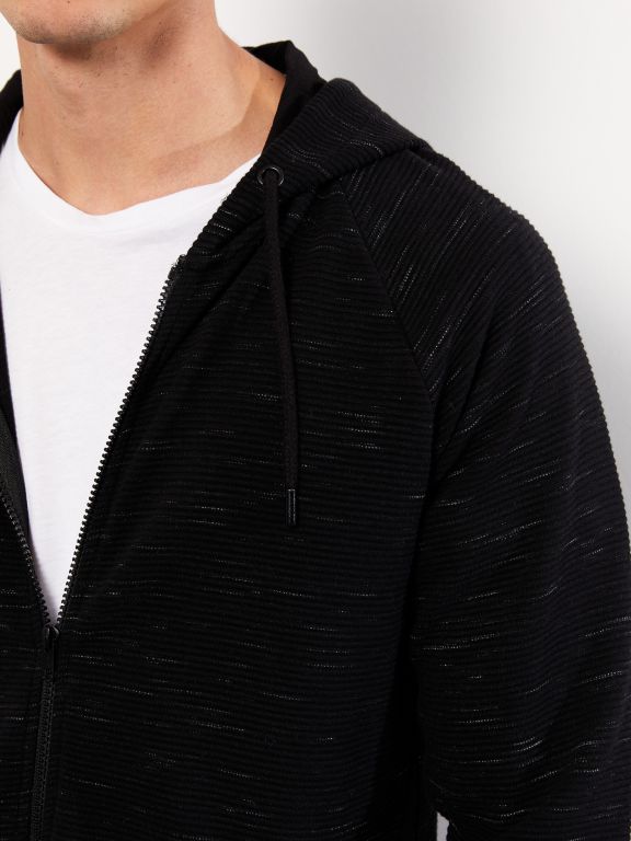 Hooded Long Sleeve Men's Sports Cardigan