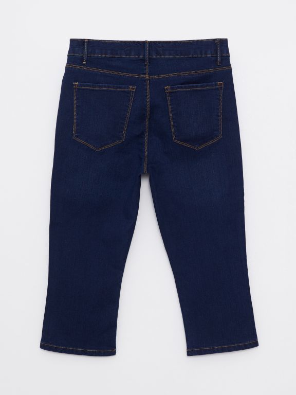 Slim Fit Straight Pocket Detailed Women's Rodeo Jean Capri