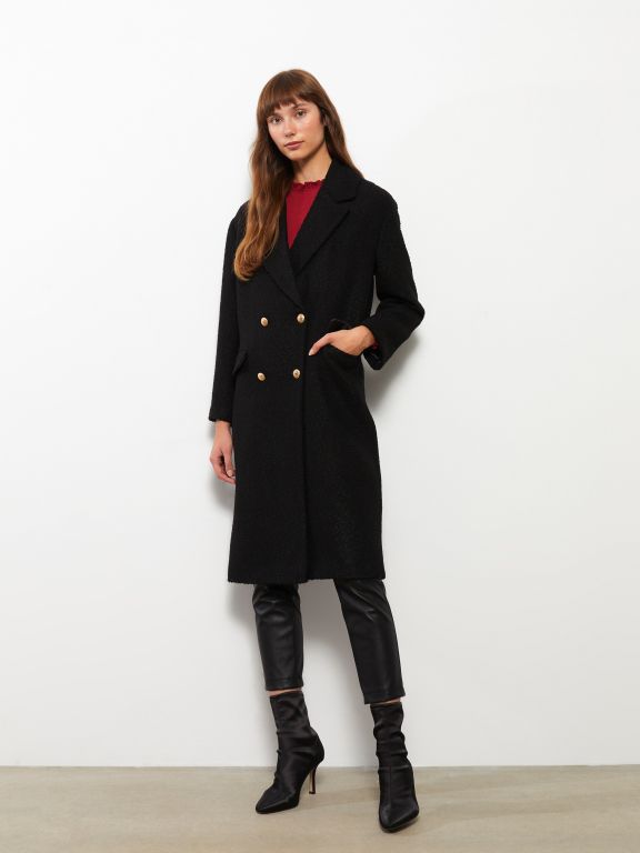 Jacket Collar Regular Long Sleeve Women's Cachet Coat