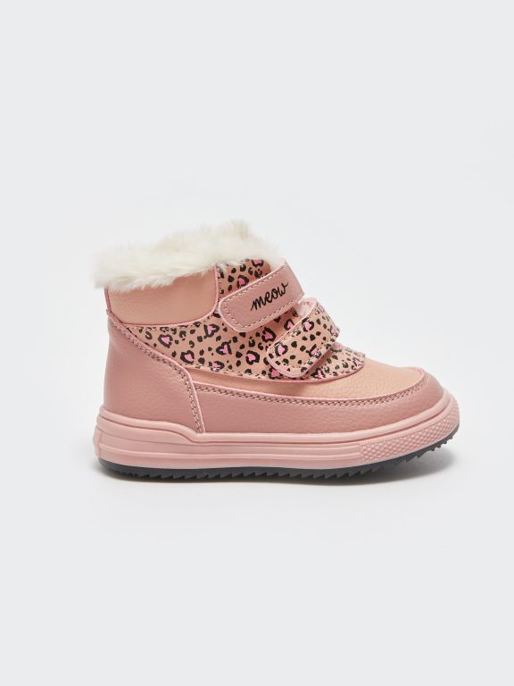 Printed Hook and Loop Baby Girl Boots