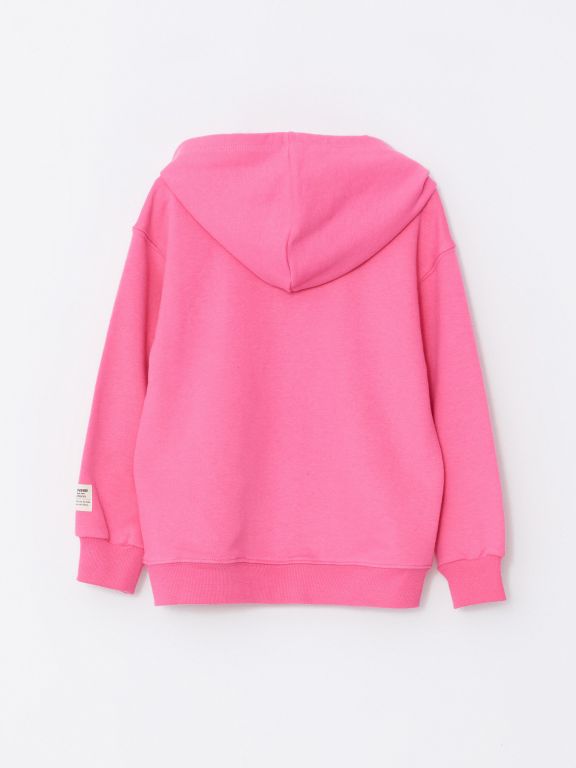 Hooded Basic Long Sleeve Girl Sweatshirt