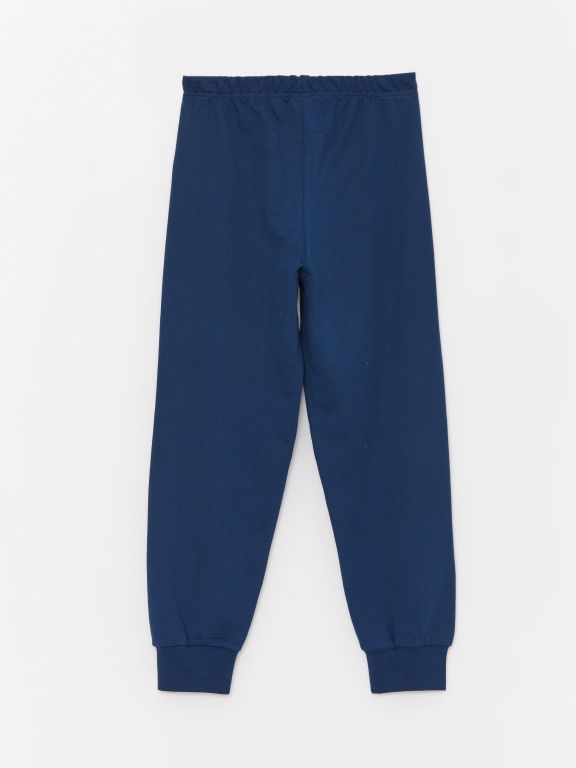 Hooded Printed Long Sleeve Boys Pajamas Set