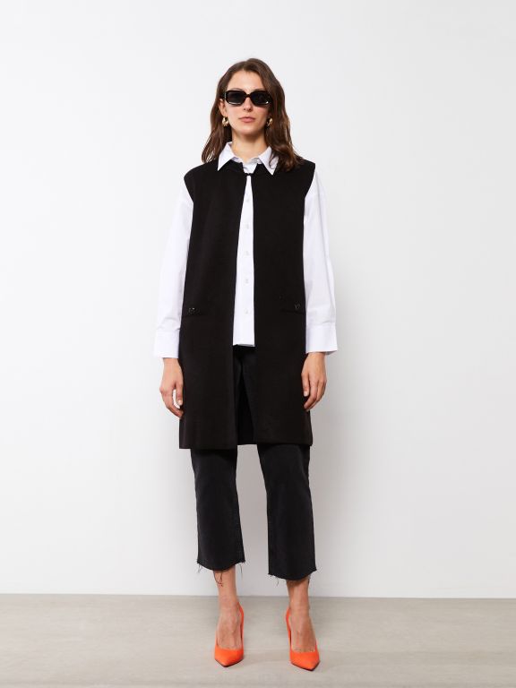 Crew Neck Regular Women's Tricot Vest