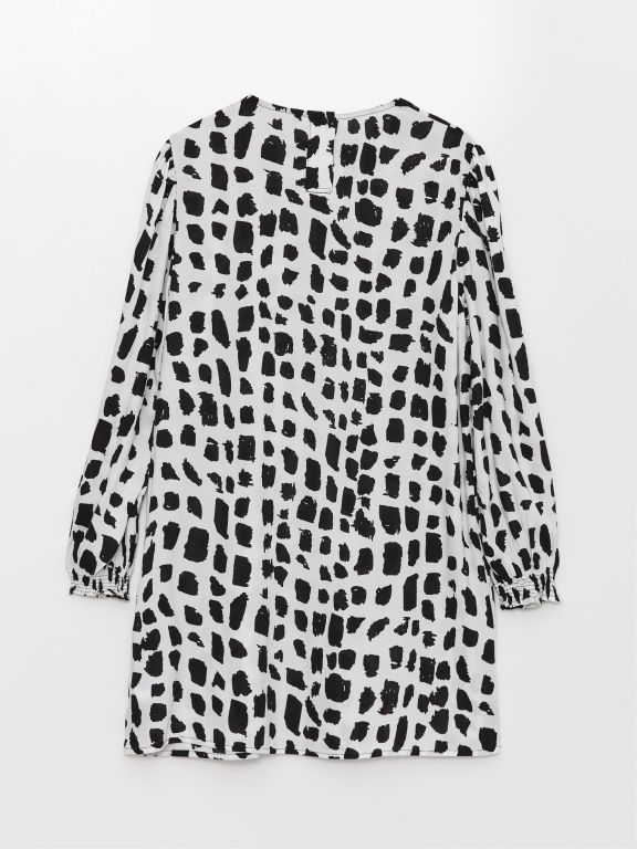 Crew Neck Patterned Long Sleeve Women's Tunic