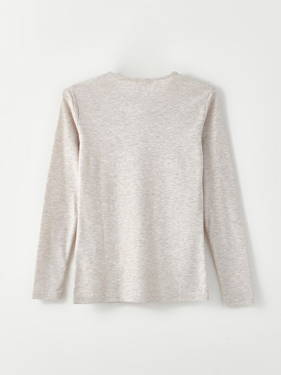 Crew Neck Regular Long Sleeve Women's T-shirt