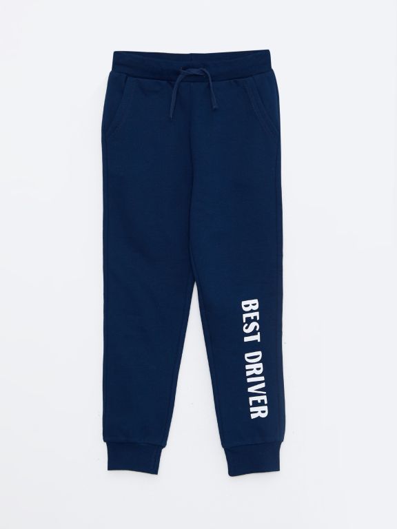 Crew Neck Printed Long Sleeve Boy Sweatshirt and Sweatpants