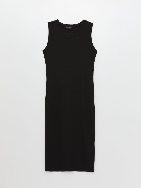 Crew Neck Straight Strap Women's Dress