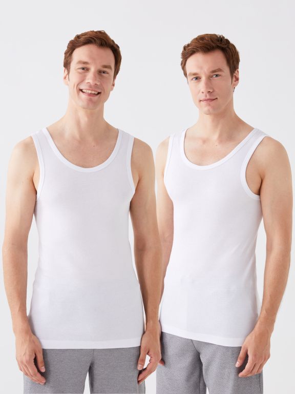U Neck Combed Cotton Men's Athlete 2 Pack