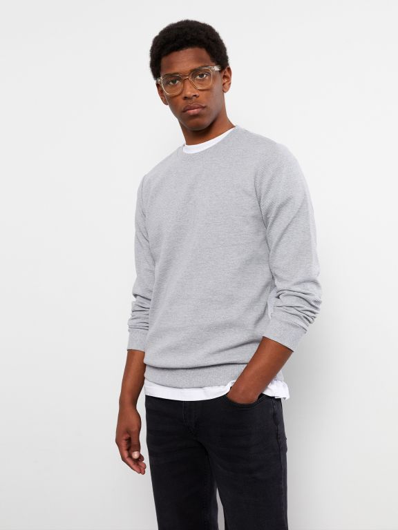 Crew Neck Long Sleeve Men's Sweatshirt