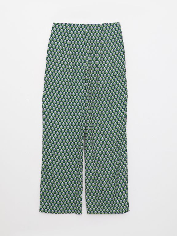 Patterned Viscose Women's Trousers