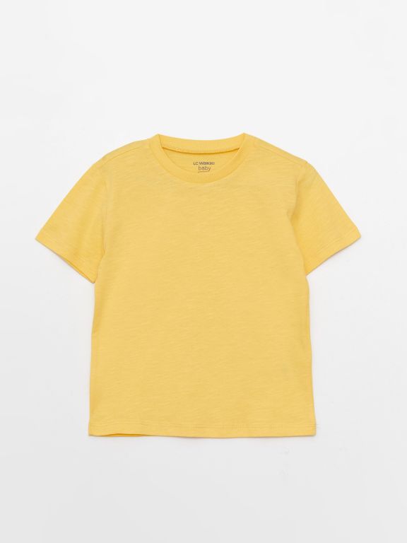 Crew Neck Short Sleeve Baby Boy T-Shirt 2 Pieces