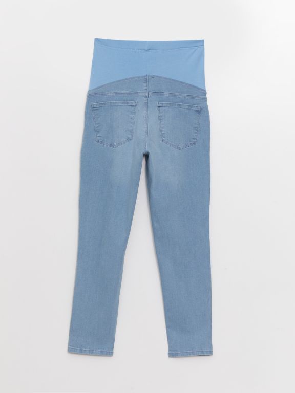 Boyfriend Fit Maternity Jean Pants With Tummy Paneled