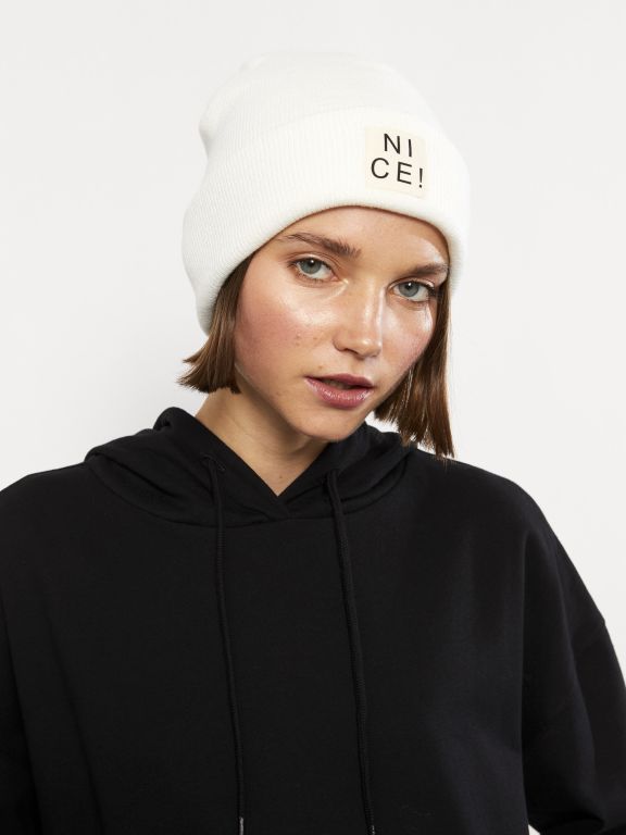 Label Printed Women's Tricot Beret