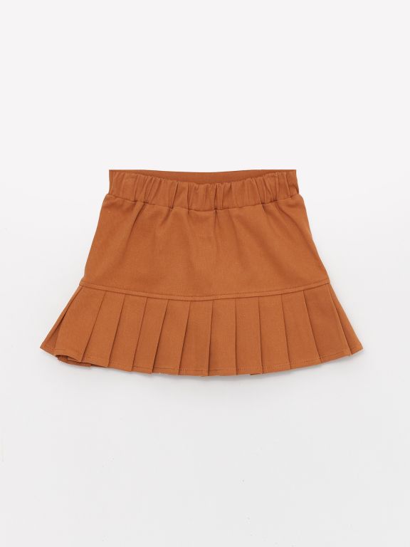 Basic Elastic Waist Baby Girl Skirt and Pantyhose 2-Pack Set