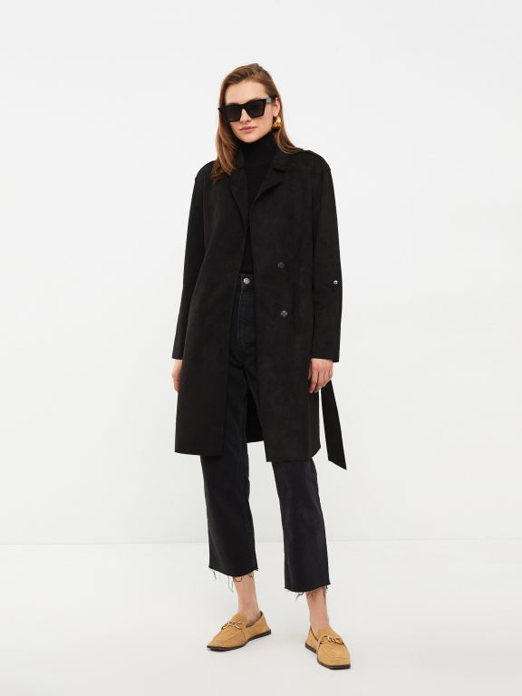 Jacket Collar Regular Long Sleeve Women's Trench Coat