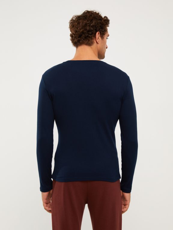 Crew Neck Long Sleeve Men's T-shirt
