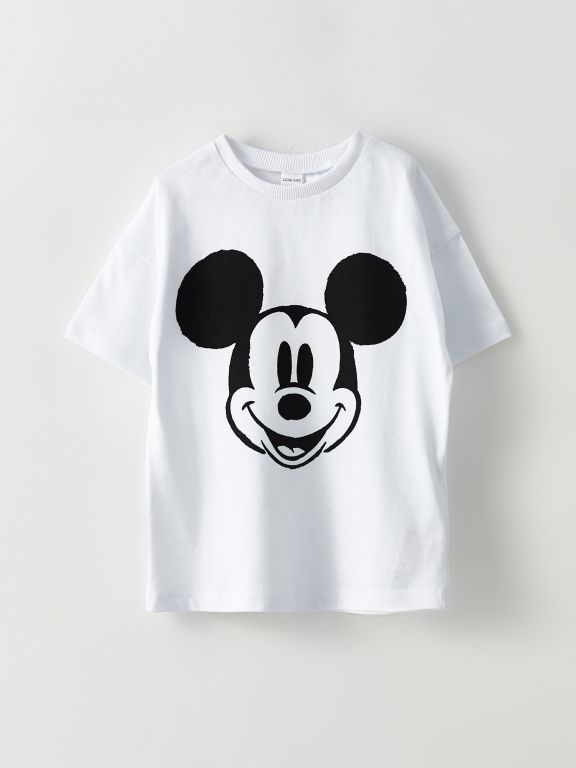 Crew Neck Short Sleeve Mickey Mouse Printed T-Shirt and Salopet Baby Boy 2 Set