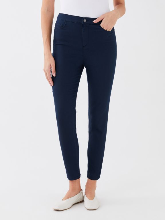 Slim Fit Pocket Detailed Gabardine Women Trousers