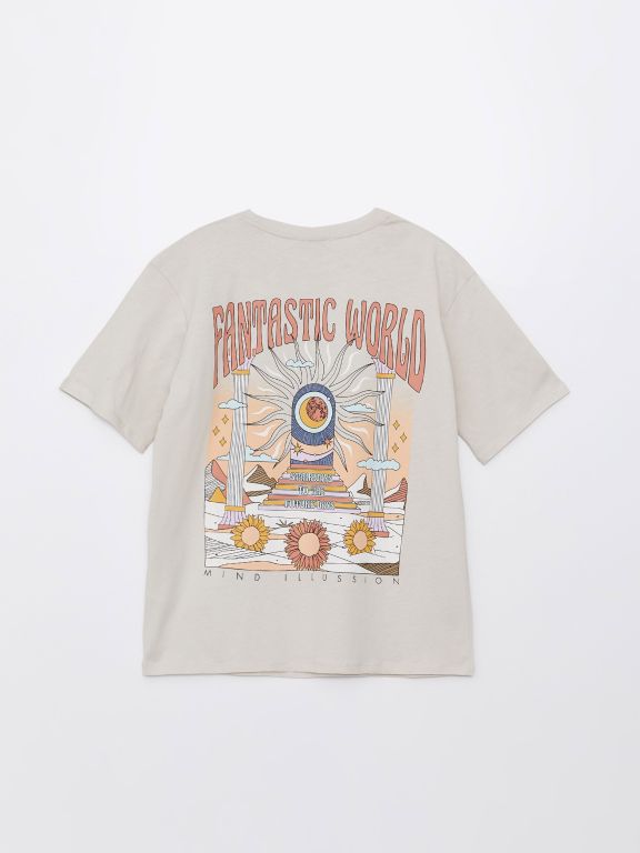 Crew Neck Printed Short Sleeve Women's T-shirt