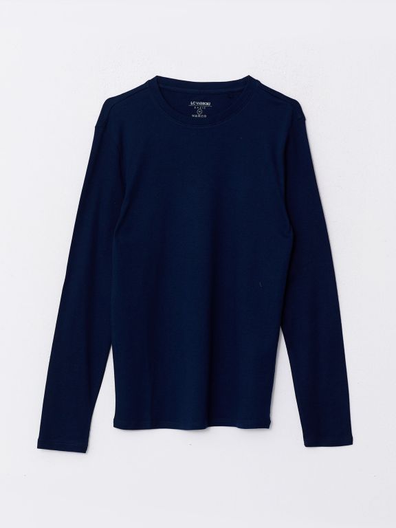 Crew Neck Long Sleeve Men's T-shirt