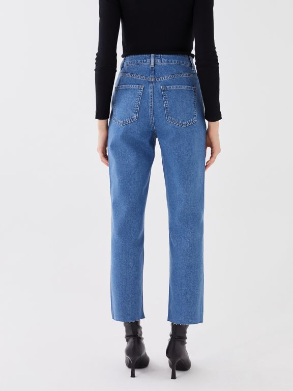 Women's Standard Fit Regular Denim Trousers
