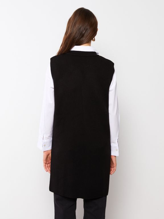 Crew Neck Regular Women's Tricot Vest