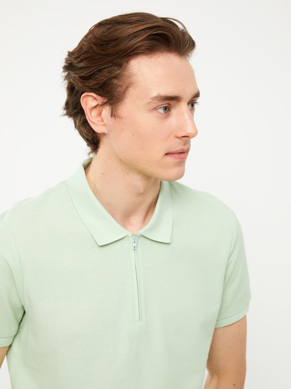 Polo Neck Short Sleeve Men's T-Shirt