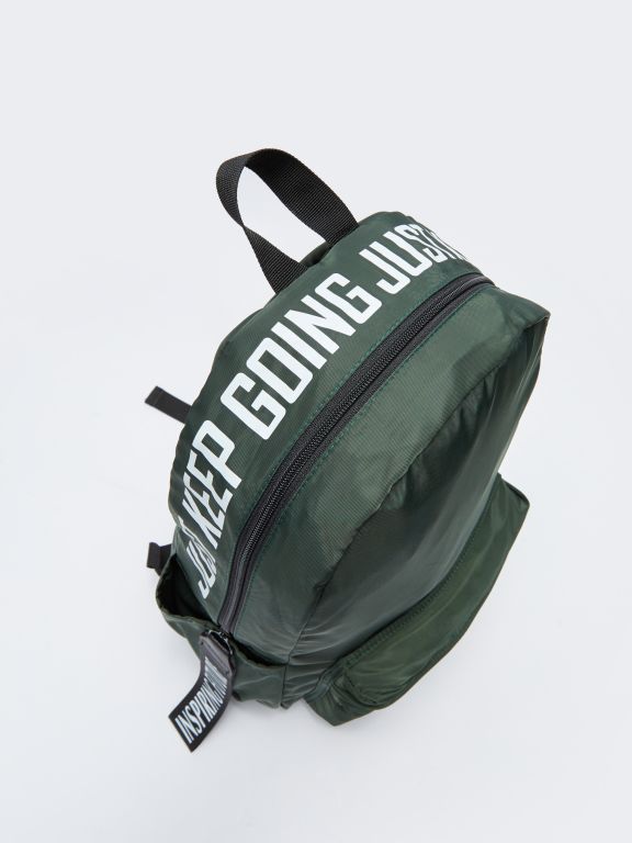 Letter Printed Men's Backpack