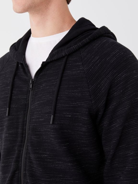 Hooded Long Sleeve Men's Sports Cardigan