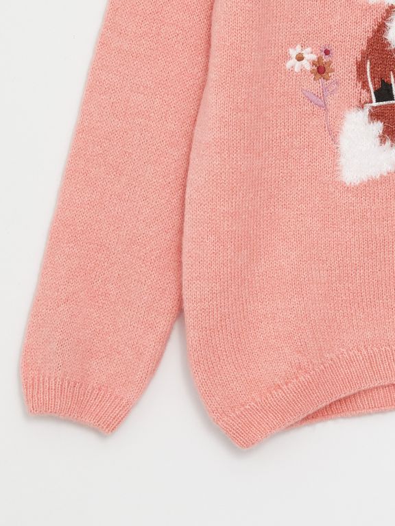 Crew Neck Patterned Long Sleeve Girl Tricot Sweater