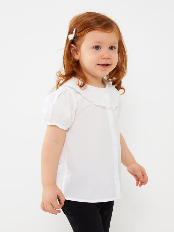 Baby Collar Short Sleeve Baby Girl Shirt