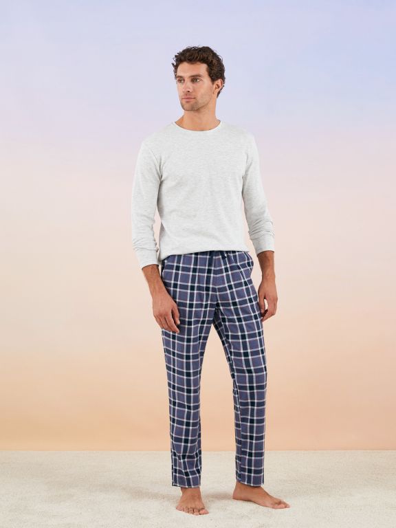 Standard Fit Plaid Men's Pajama Bottoms