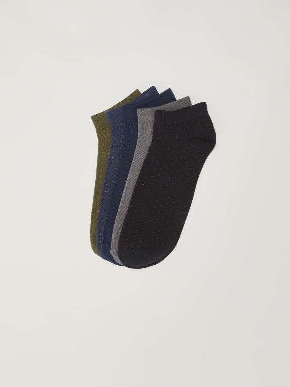 Patterned Men's Booties Socks 5 Pack