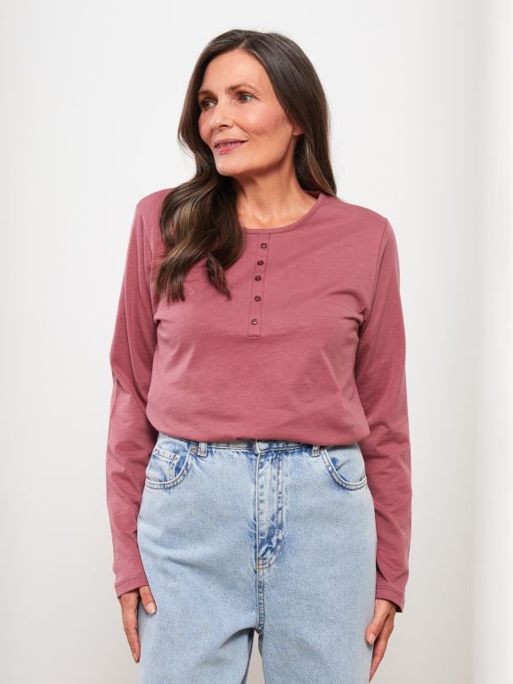 Crew Neck Regular Long Sleeve Cotton Women's T-shirt
