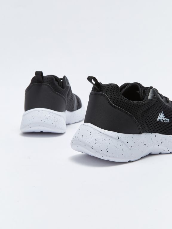 Mesh Detailed Lace-Up Men's Active Sports Shoes