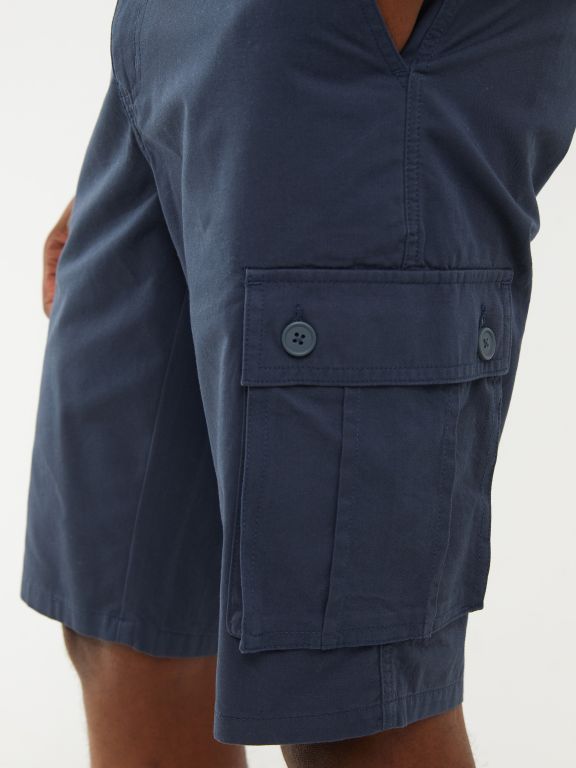 Standard Fit Mens Gabardine Cargo Shorts