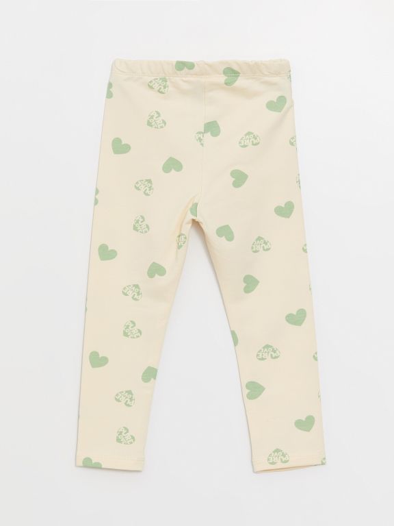 Elastic Waist Printed Baby Girl Tights 2-Pack
