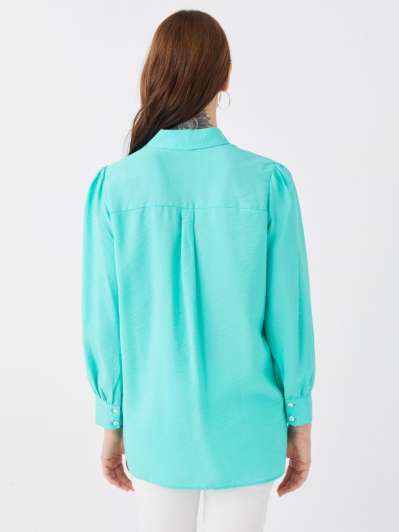 Shirt Neck Regular Long Sleeve Maternity Tunic