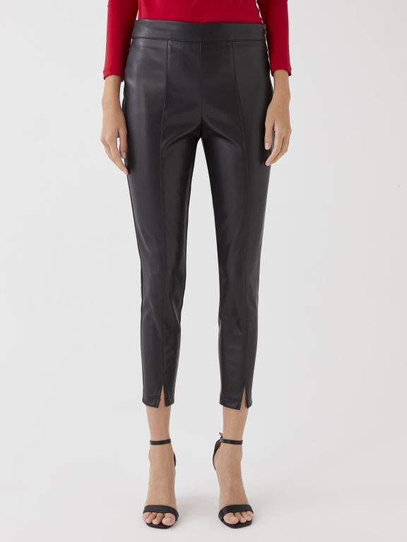 Standard Fit Regular Faux Leather Women's Trousers