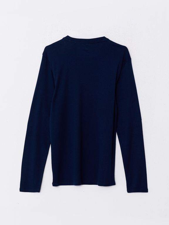 Crew Neck Long Sleeve Men's T-shirt
