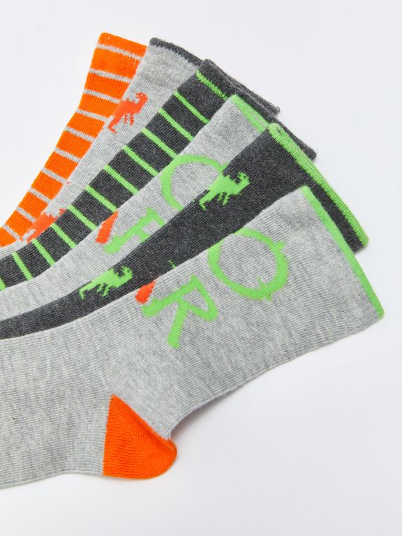 Patterned Boy Socket Socks 5-Pack