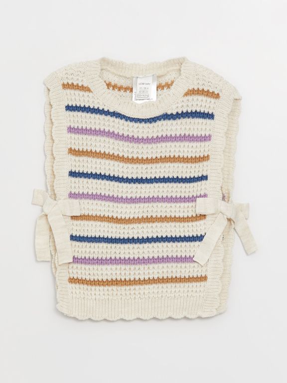 Crew Neck Baby Girl Sweater