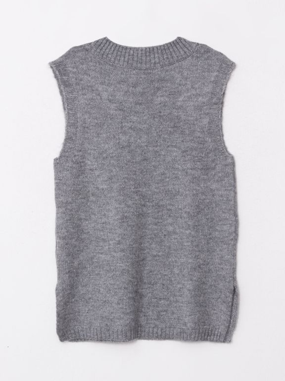 Women's V Neck Regular Tricot Sweater