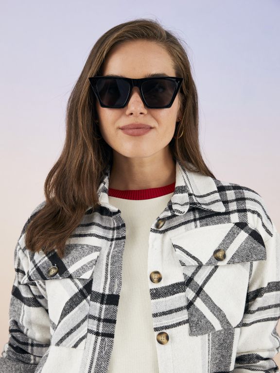 Plaid Long Sleeve Flannel Maternity Lumberjack Shirt