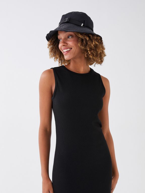 Crew Neck Straight Strap Women's Dress