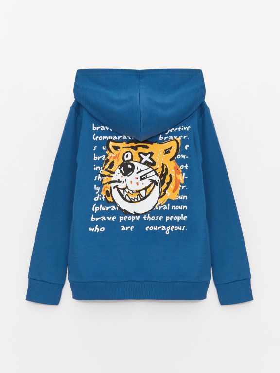 Printed Long Sleeve Boys' Hoodie